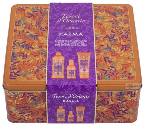Pentru Barbati - Caseta Cadou, Tesori d'Oriente, Karma, Crema de Baie 500 ml + Gel de Dus 250 ml + Apa de Toaleta 100 ml