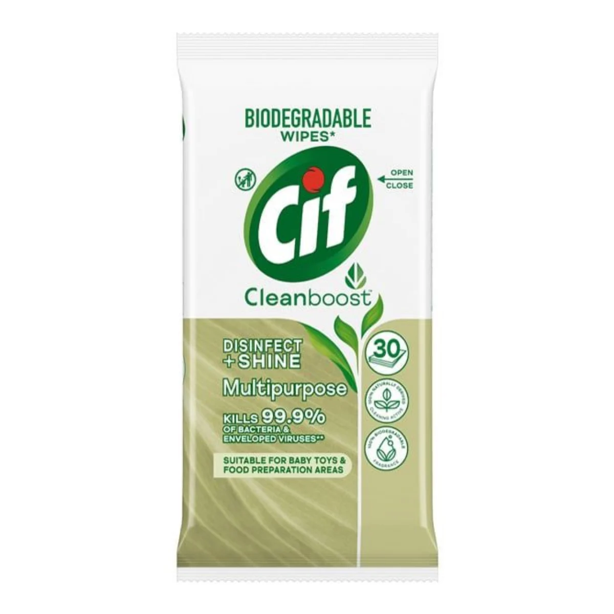 Produse de Curatenie - Cif seretele umede 30 buc Disinfect & Shine