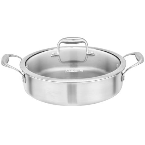 Uz Casnic - COOKING BY HEINNER ATOMIC CRATITA INOX CU CAPAC DE STICLA 26X7CM 3.5L