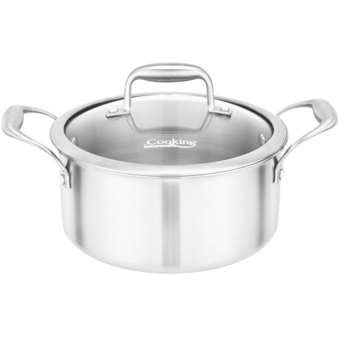 Uz Casnic - COOKING BY HEINNER ATOMIC SEMIOALA INOX CU CAPAC DE STICLA 24X12CM 5L