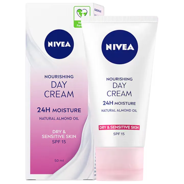 Creme de Fata - Crema nutritiva pentru tenul uscat cu SPF 15, Nivea, 50 ml