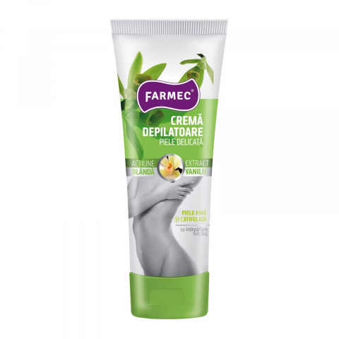 Epilare - Crema Depilatoare, Farmec, Vanilie, Piele Delicata, 150 ml