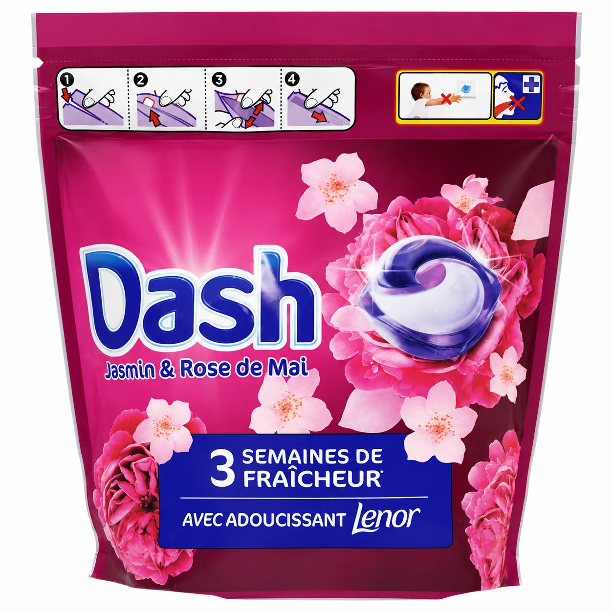 Detergent Rufe - DASH DETERGENT CAPSULE 35BUC ALL IN 1 JASMINE&MAY ROSE