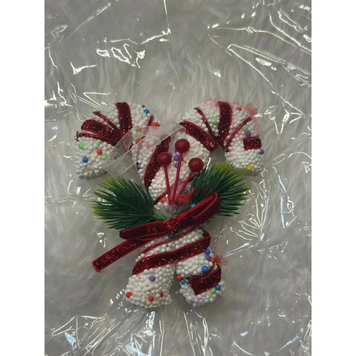 Articole Craciun - Decoratiune Brad Bastonase 12cm