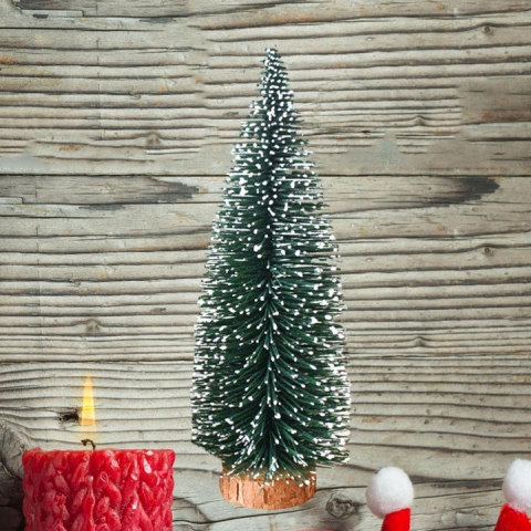 Decoratiune Brad Artificial, Suport Lemn, 20 CM [1]