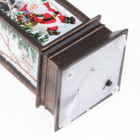 Decoratiune Craciun, Felinar cu Led, Mos Craciun, Maro, 5.3 x 12.5 cm [2]