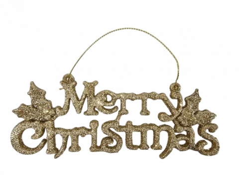 Decoratiune Craciun, Merry Christmas, 19 cm, 2 buc [1]
