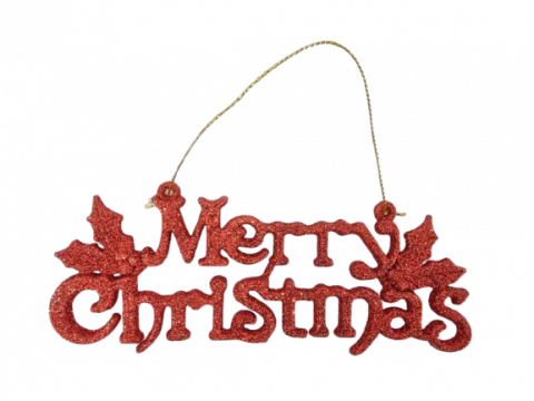 Decoratiune Craciun, Merry Christmas, 19 cm, 2 buc [2]