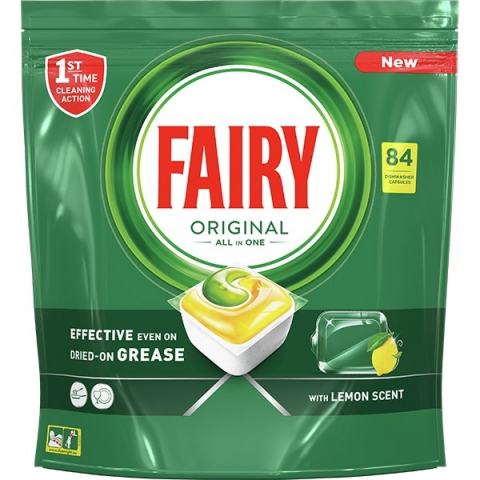 Capsule si Tablete pentru Masina de Spalat Vase - Detergent Capsule pentru Masina de Spalat Vase, Fairy, Lemon Scent, 84 buc