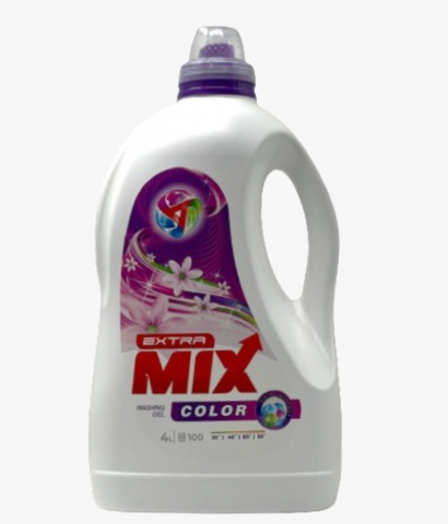 Detergent Rufe - Detergent Lichid Gel, Extra Mix, Color, Concentrat, 100 Spalari, 4 L