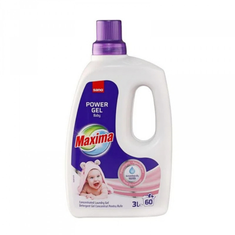 Detergent Lichid Gel - Detergent Lichid Gel, Sano Maxima, Power Gel, Baby, 3 L, 60 spalari