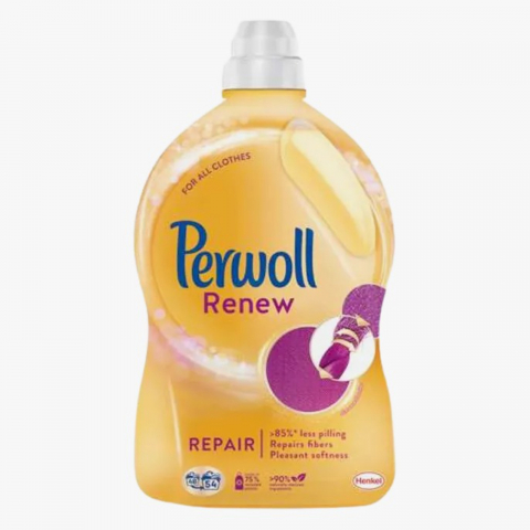 Detergent Rufe - Detergent Lichid, Perwoll, Renew & Repair, 2.970 L, 54 spalari