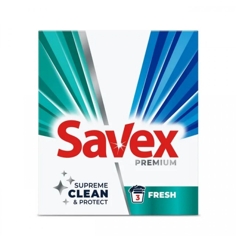 Detergent Rufe - Detergent Pudra, Savex, Premium, Clean & Protect, Fresh, 300 gr