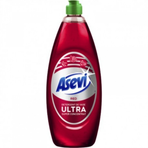 Detergent Vase - Detergent Vase Lichid, Asevi, Ultra Concentrat, Red, 650 ml
