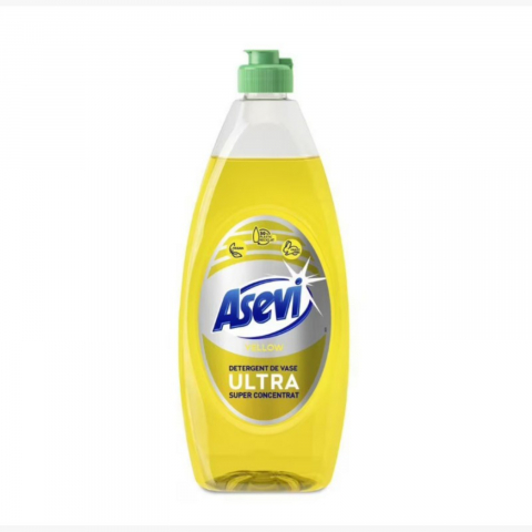 Detergent Vase - Detergent Vase Lichid, Asevi, Ultra Concentrat, Yellow, 650 ml