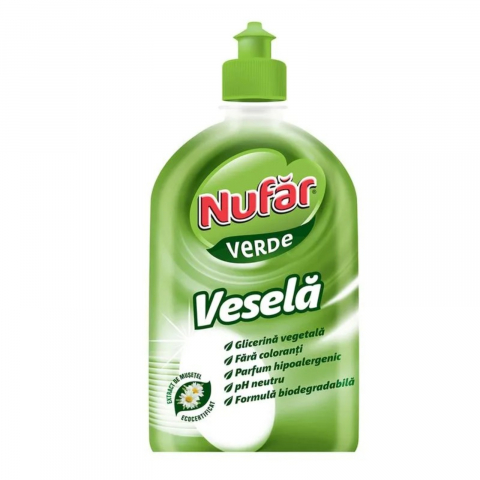 Detergent Vase - Detergent Vesela Lichid, Nufar, Verde, 500 ml