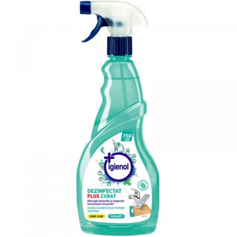 Dezinfectant - Dezinfectant Suprafete, Igienol, Eucalipt, Spray, 750 ml