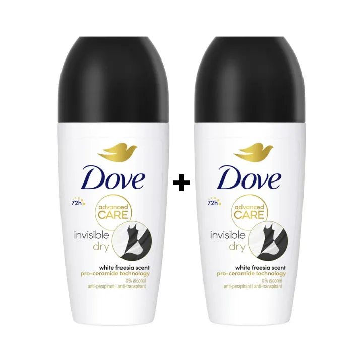 Ingrijire Personala - DOVE ANTIPERSPIRANT ROLL ON 2X50ML ADVANCED CARE INVISIBLE CARE