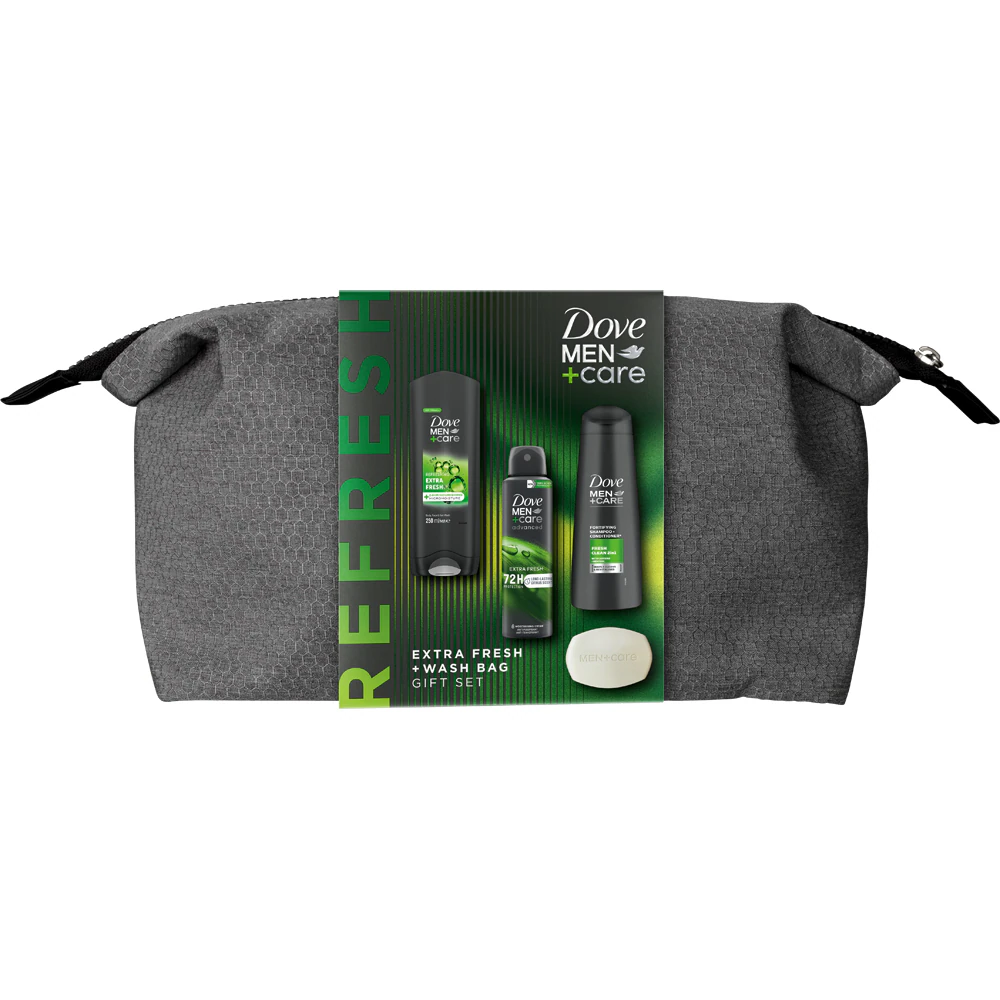 Pentru Barbati - DOVE BORSETA CADOU (SG250+DEO150+SAMP250) MEN EXTRA FRESH