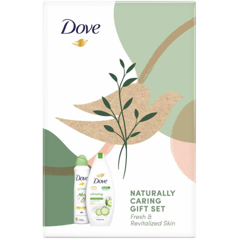 Pentru Femei - DOVE CAS DAMA (DEO+SG) NATURALLY CARING / FRESH & REVITALIZED SKIN
