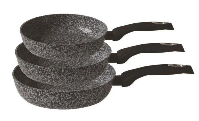 Oale, Tigai si Cratite - EDENBERG SET TIGAI 3PCS ALUMINIU MARMURAT 20/24/28CM