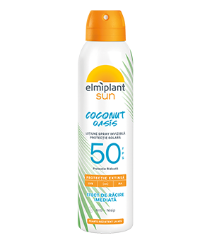 Creme si Lotiuni de Corp - Elmiplant Loțiune spray pentru protecție solară Coconut Oasis SPF50, 150 ml