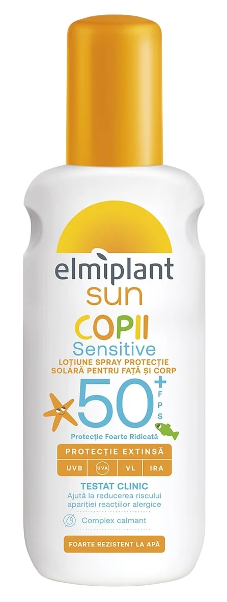 Creme si Lotiuni de Corp - ELMIPLANT SUN LOTIUNE SPRAY COPII 200ML SPF50