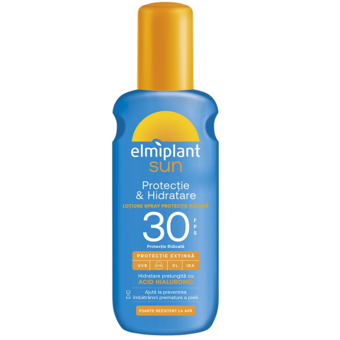 Creme si Lotiuni de Corp - ELMIPLANT SUN LOTIUNE SPRAY OPTIMUM 200ML ACID HIALURONIC SPF30