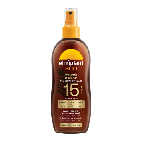 Creme si Lotiuni de Corp - ELMIPLANT ULEI SPRAY PROTECTIE BRONZ 150ML SPF15