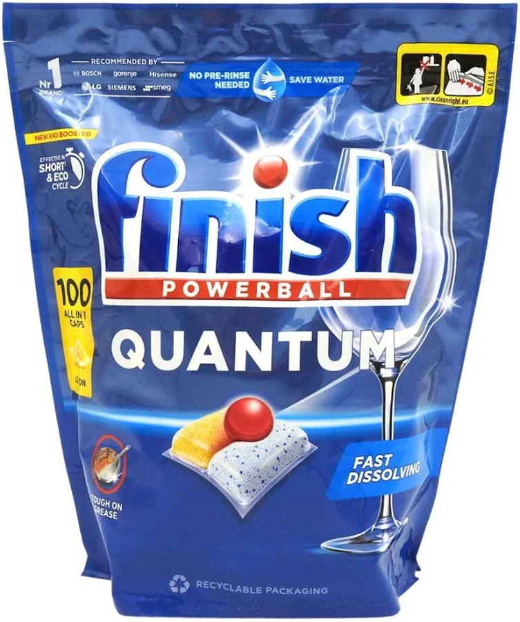 Capsule si Tablete pentru Masina de Spalat Vase - FINISH DETERGENT VASE CAPSULE 100BUC ALL IN 1 AQUANTUM LAMAIE