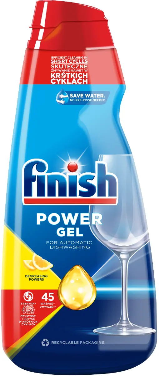 Capsule si Tablete pentru Masina de Spalat Vase - FINISH DETERGENT VASE GEL 900ML POWER LAMAIE