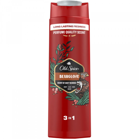 Gel de Dus pentru Barbati - Gel de Dus, 3 in 1, Old Spice, Bearglove, 400 ml