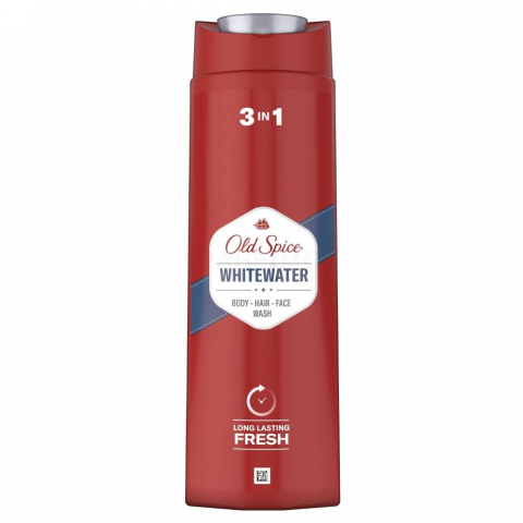Gel de Dus pentru Barbati - Gel de Dus, 3 in 1, Old Spice, Whitewater, 400 ml