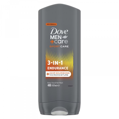 Gel de Dus pentru Barbati - Gel de Dus, Dove Men, 3 in 1, Endurance, 400 ml