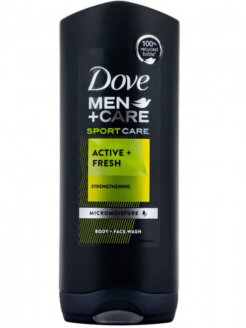 Gel de Dus pentru Barbati - Gel de Dus, Dove Men, Sport Care, Active Fresh, 400 ml