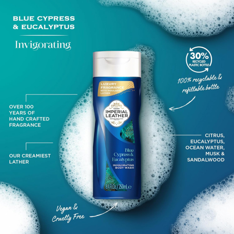 Gel de Dus, Imperial Leather, Blue Cypress & Eucalyptus, 250 ml [2]