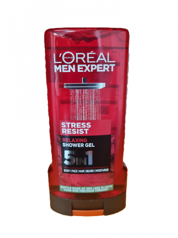 Gel de Dus pentru Barbati - Gel de Dus, L'Oreal Men Expert, Stress Resist 5in1, 300 ml