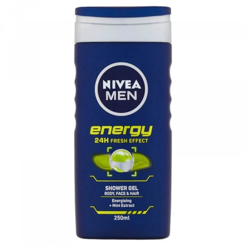 Gel de Dus pentru Barbati - Gel de Dus, Nivea Men, Energy, 24h Fresh Effect, 250 ml