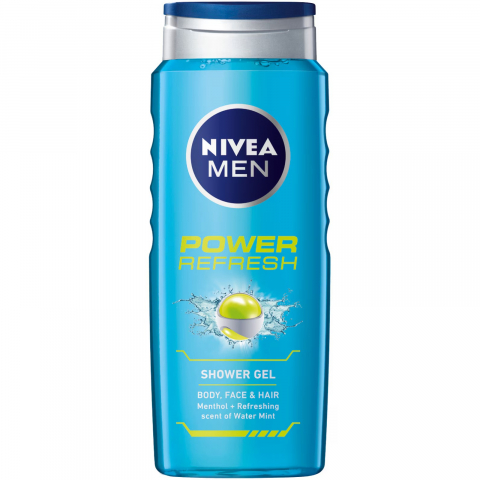 Gel de Dus pentru Barbati - Gel de Dus, Nivea Men, Power, Refresh, 500 ml