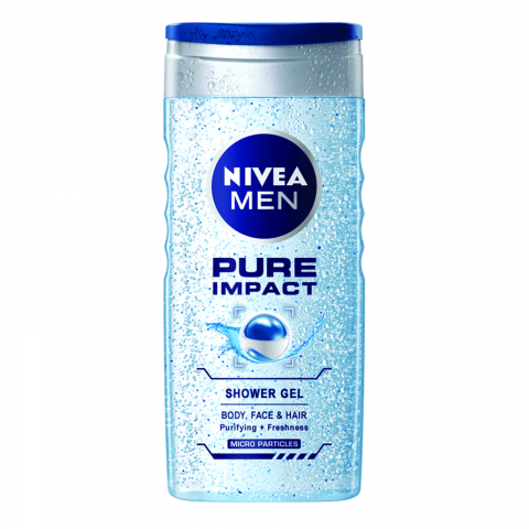 Gel de Dus pentru Barbati - Gel de Dus, Nivea Men, Pure Impact, 500 ml
