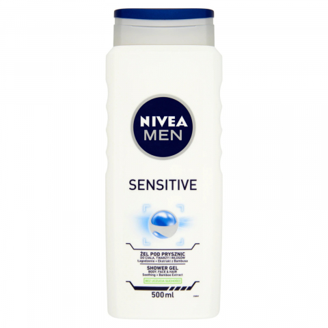 Gel de Dus pentru Barbati - Gel de Dus, Nivea Men, Sensitive, 500 ml