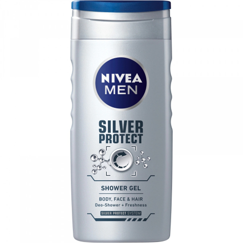 Gel de Dus pentru Barbati - Gel de Dus, Nivea Men, Silver Protect, 500 ml