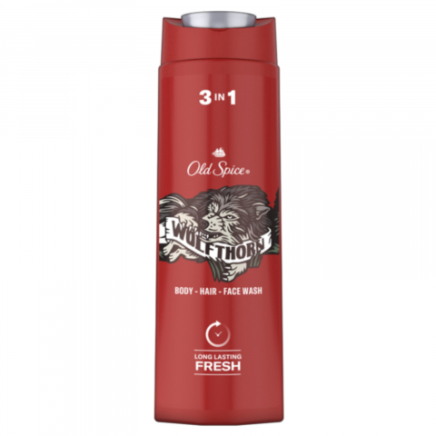 Dus si Baie - Gel de Dus, Old Spice, 3 in 1, Wolfthorn, 400 ml