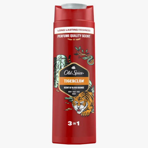 Dus si Baie - Gel de Dus, Old Spice, 3 in 1, Tiger Claw, 400 ml