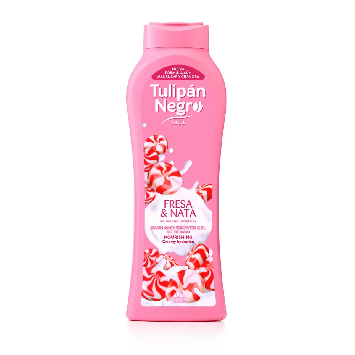 Dus si Baie - Gel de dus Tulipan Negro Fresa & Nata, 650 ml