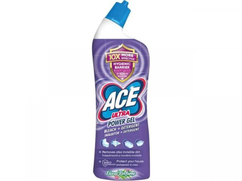Produse de Curatenie - Gel Detergent si Inalbitor WC, Ace, Floral Perfume, 750ml