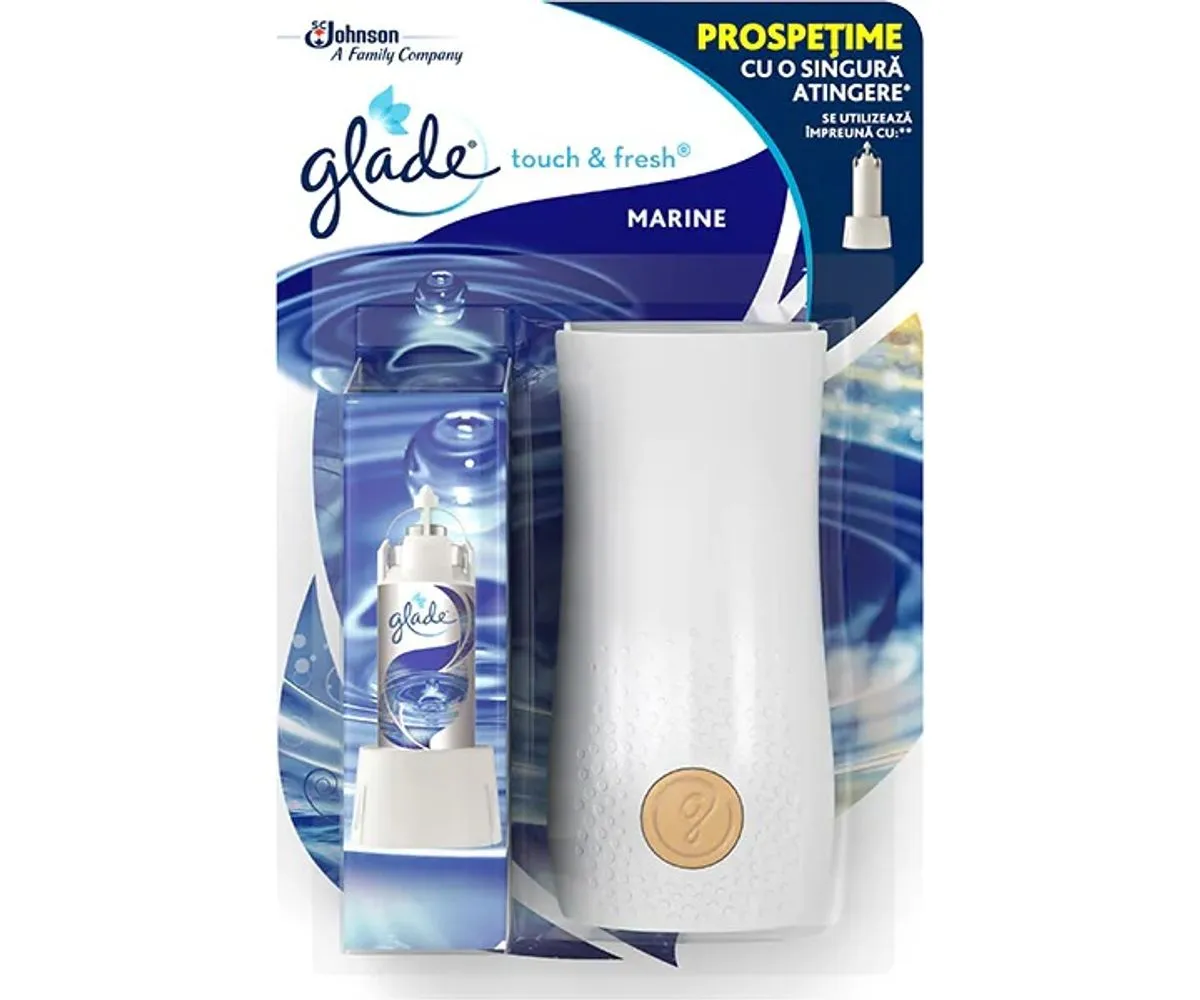 Odorizante WC - GLADE MICROSPRAY APARAT+REZERVA 10ML MARINE, Odorizante camera