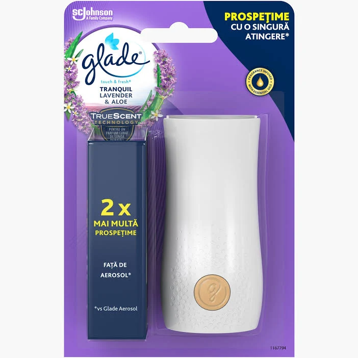 Odorizante WC - Glade Microspray Aparat + Rezerva Lavanda