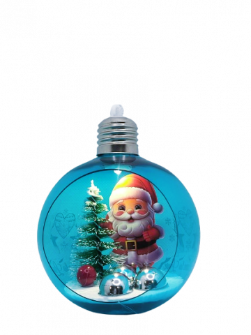 Glob Albastru de Craciun cu Led, Peisaj de Iarna [1]