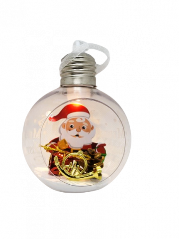 Articole Craciun - Glob Transparent de Craciun cu Led, Peisaj de Iarna